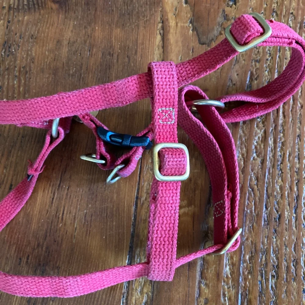 Found My Animal Dog Harness, Red, 100% Cotton, Size Medium, Made in the USA